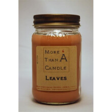 More Than A Candle LVS16M 16 oz Mason Jar Soy Candle, Leaves