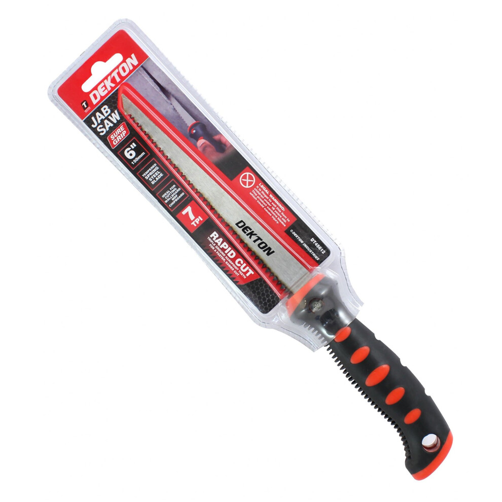 Jab Saw Soft Grip Plasterboard Jab Saw 150mm dry wall Padsaw Wall Saws