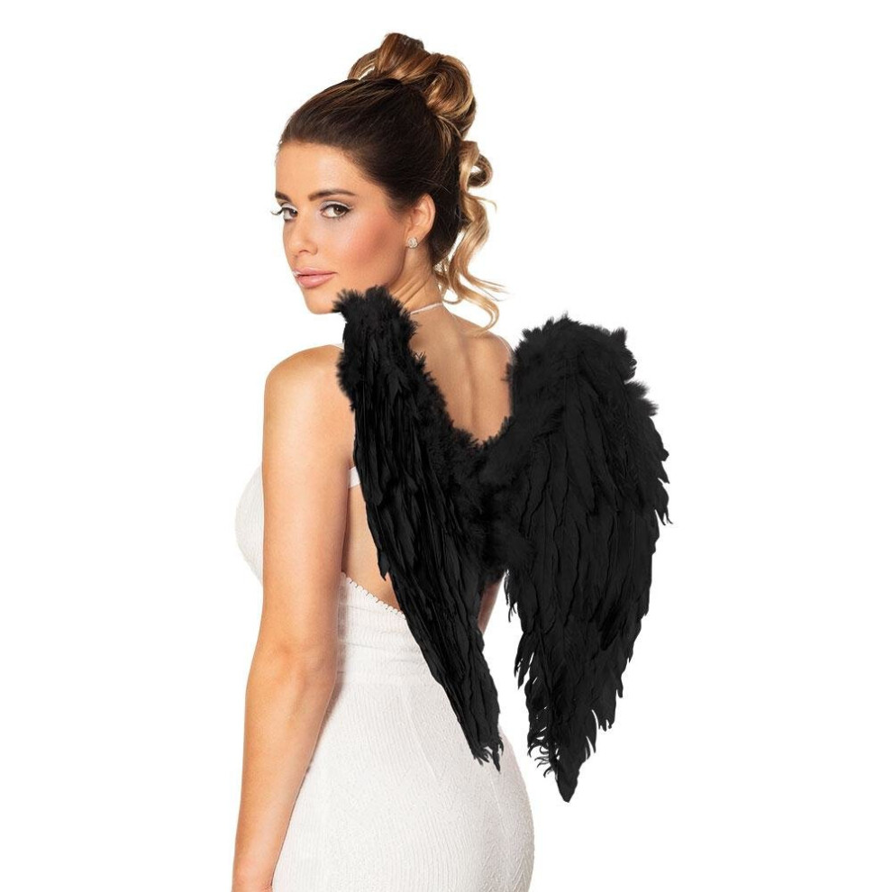 (Black) Angel Wings Folded 50x50cm