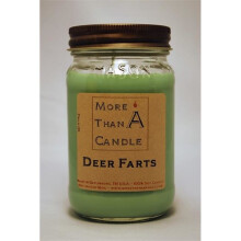 More Than A Candle DRF16M 16 oz Mason Jar Soy Candle, Deer Farts