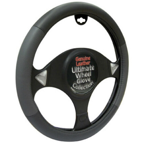 Denver Steering Wheel Cover - Grey [Leather] main image 0