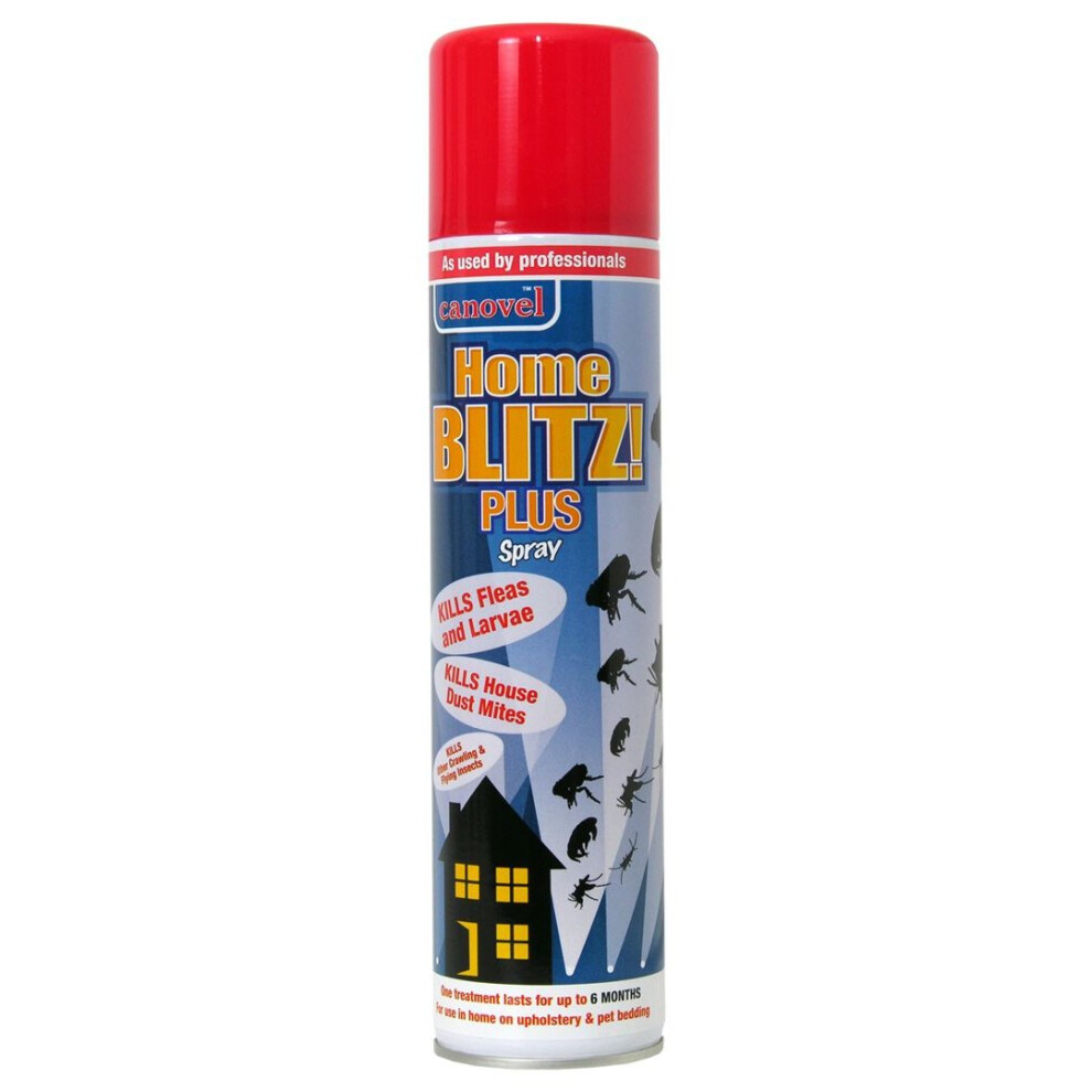 Canovel Home Blitz! Plus 400ml Spray – Fleas, Mites & Larvae, Lasts Up to 6 Months, 7601