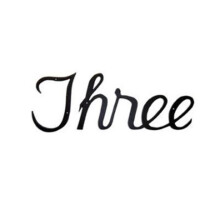 Montague Metal Products SHN-3 Script Modern House Number Three