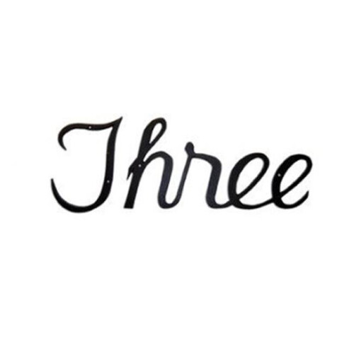 Montague Metal Products SHN-3 Script Modern House Number Three