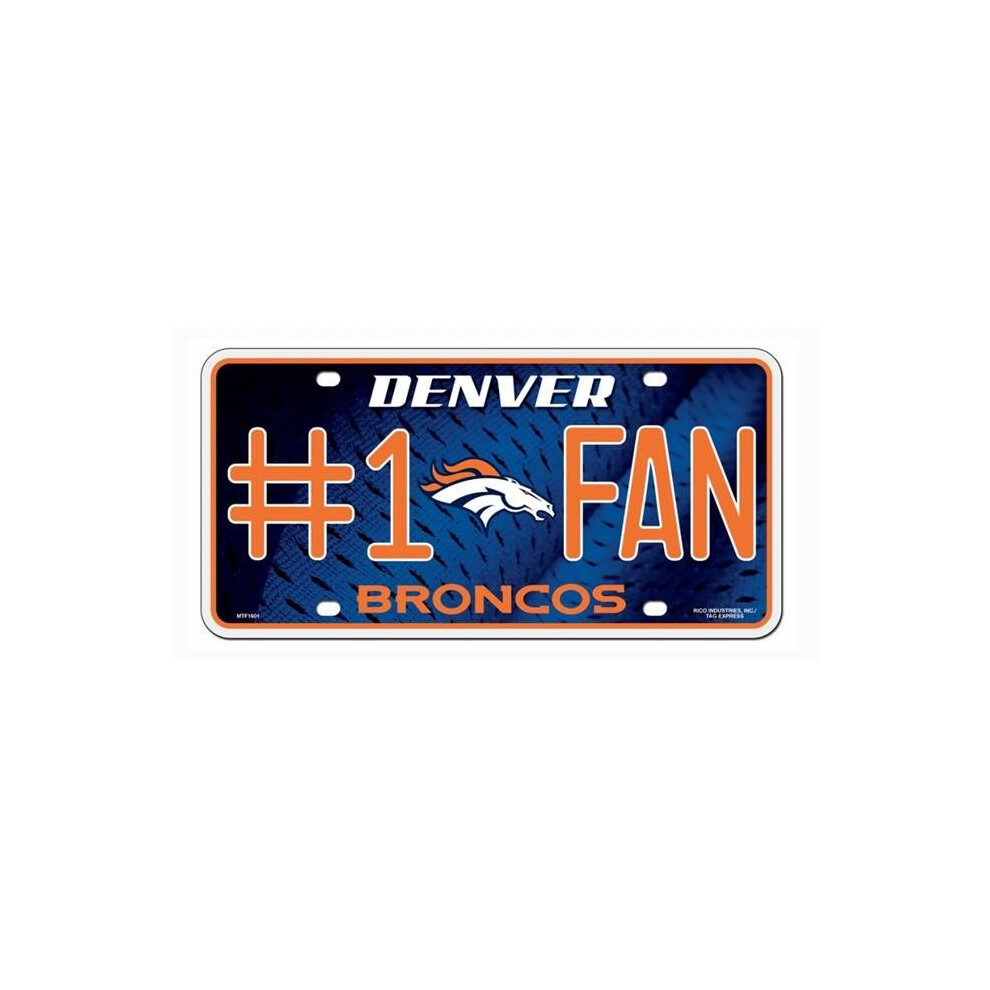 Denver Broncos License Plate #1 Fan 094746308643
