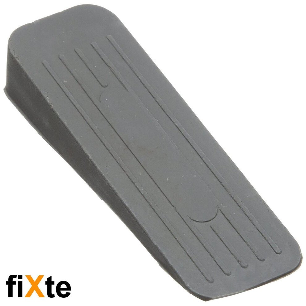 Deluxe Heavy Duty Non-Slip Rubber Door Wedge Stopper, Grey