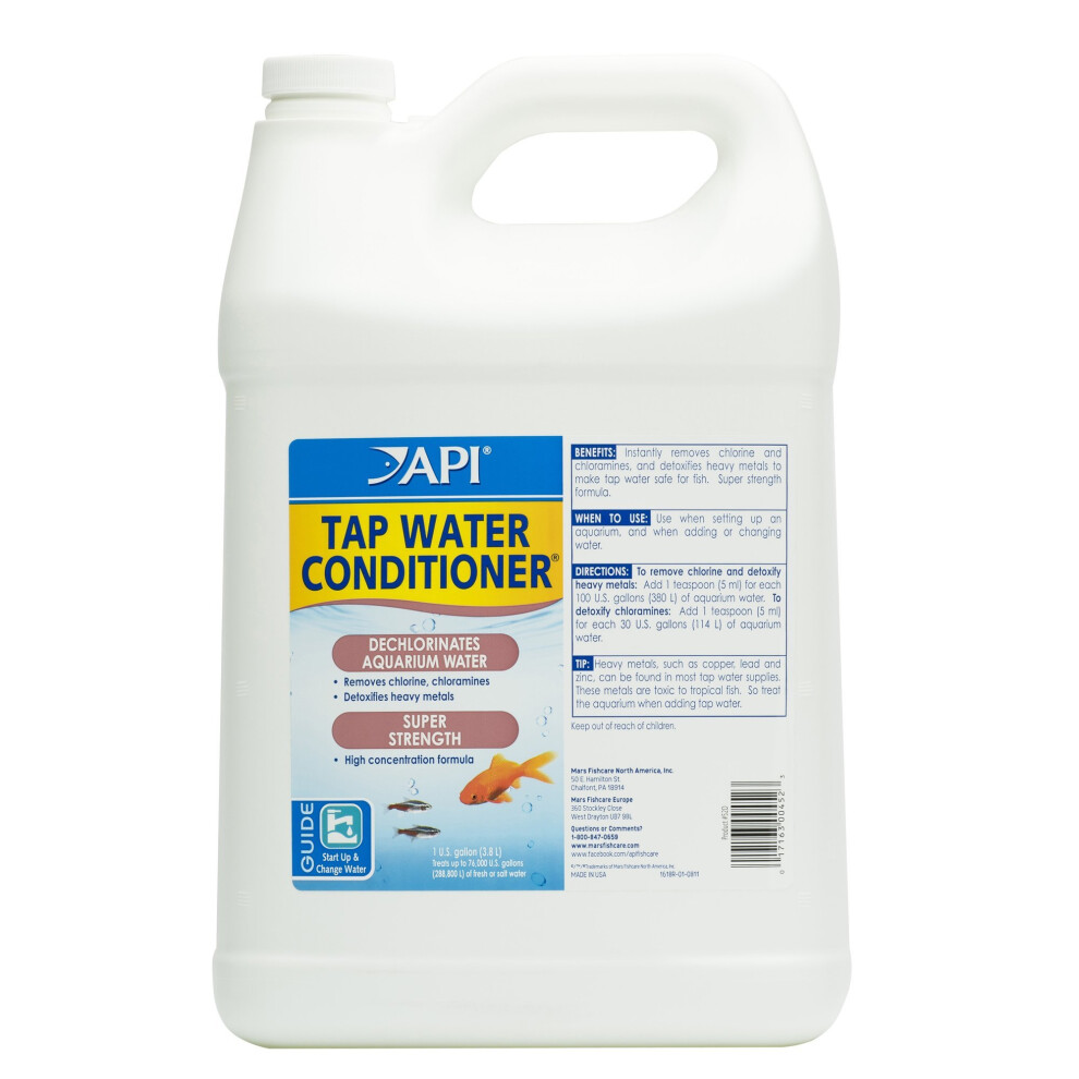 API Aquarium Tap Water Conditioner bottle, 3.78 Litre, White