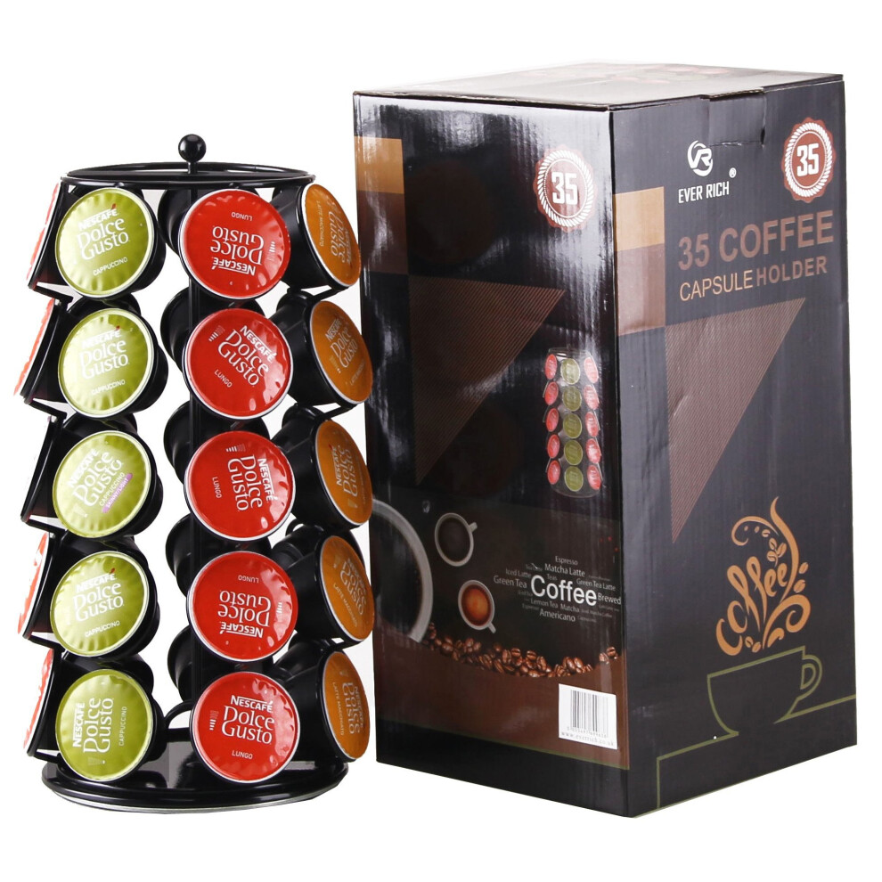 EVER RICH ÃÂ® Dolce Gusto 24/35 Coffee POD Rotating Holder Rack (D&G Tower 35)