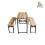 3pc Folding Wooden Picnic Table & Bench Set 3