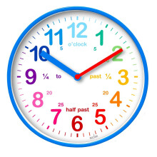 Acctim Wickford Childrens Time Teacher Wall Clock Blue