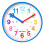 Acctim Acctim Wickford Childrens Time Teacher Wall Clock Blue 1
