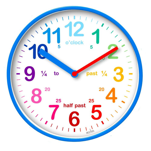 Acctim Acctim Wickford Childrens Time Teacher Wall Clock Blue