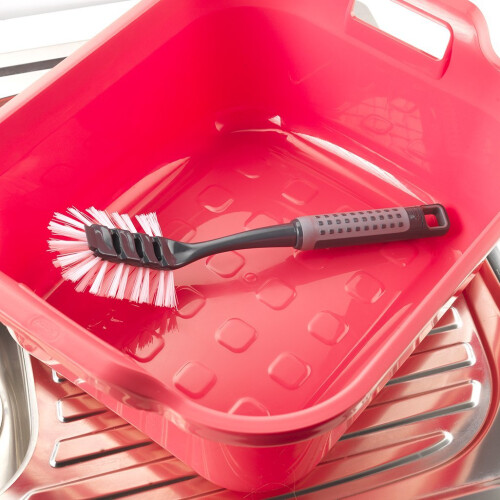 Addis Addis ComfiGrip Washing Up Dish Brush with Scraper, Metallic Graphite, 6 x 8 x 30 cm 1