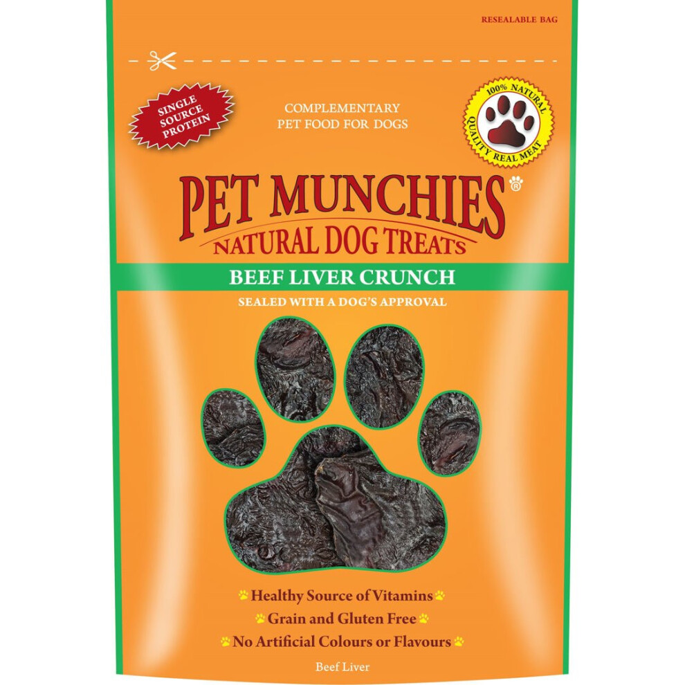 Pet Munchies Beef Liver Crunch 90g (Pack of 8)