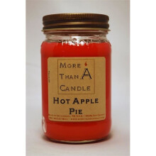 More Than A Candle HAP16M 16 oz Mason Jar Soy Candle, Hot Apple Pie