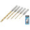 BlueSpot Σετ τρυπανιών τιτανίου 5 τεμαχίων 1/4" Hex Fitting για μέταλλο ξύλο ταιριάζει με impact 20339 1
