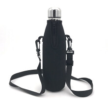 Wommty Neoprene 20Oz(480ml) Insulated Water Drink Bottle Cooler Bottle Carrier Bottle Sleeve Tote Bag with Carrying Strap for Climbing Cycling and...