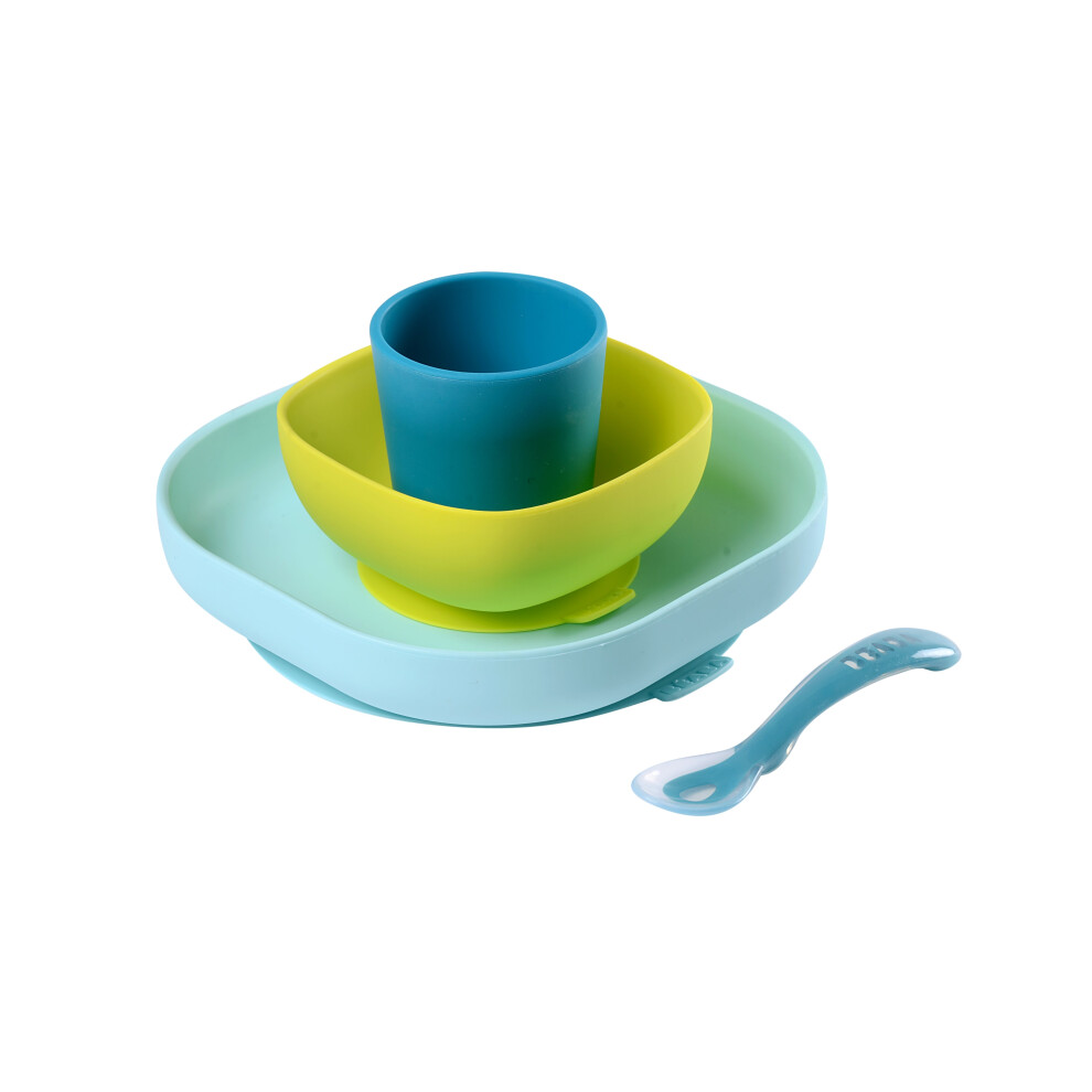 Beaba Silicone Meal Set (4 pcs) - Blue