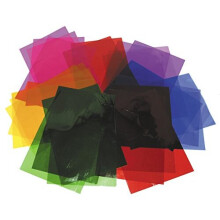 CI Clear Wrap/Cellophane Sheets for Art, Craft and Wrapping, Assorted Colours, A4, Pack of 48 Sheets