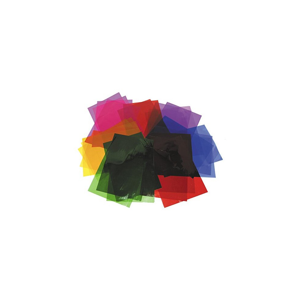 Ci Clear Wrap/Cellophane Sheets For Art, Craft And Wrapping, Assorted Colours, A4, Pack Of 48 Sheets