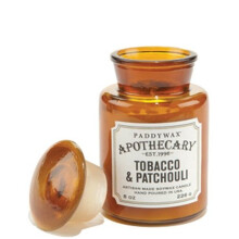 Paddywax Candles Apothecary Collection Jar Candle, 8-Ounce, Tobacco and Patchouli