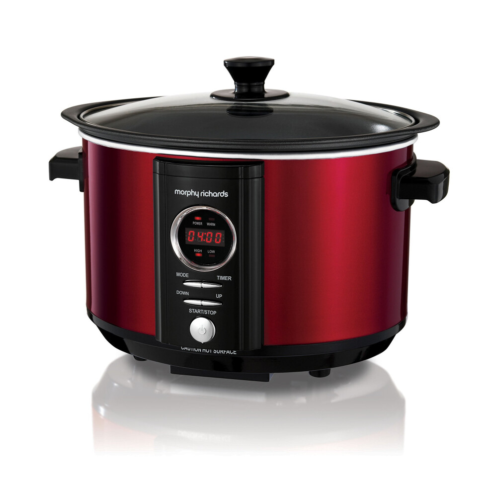 Morphy Richards Sear and Stew Digital Slow Cooker 3.5L 460015 Red Slowcooker