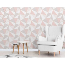 Elegant Apex Geo Sidewall Rose Gold Wallpaper Wall Decoration 0.52M X 10.05M