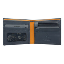 (Blue/Mustard) Visconti Parma Collection PABLO Two Tone Gents Leather Bi-Fold Wallet PM101
