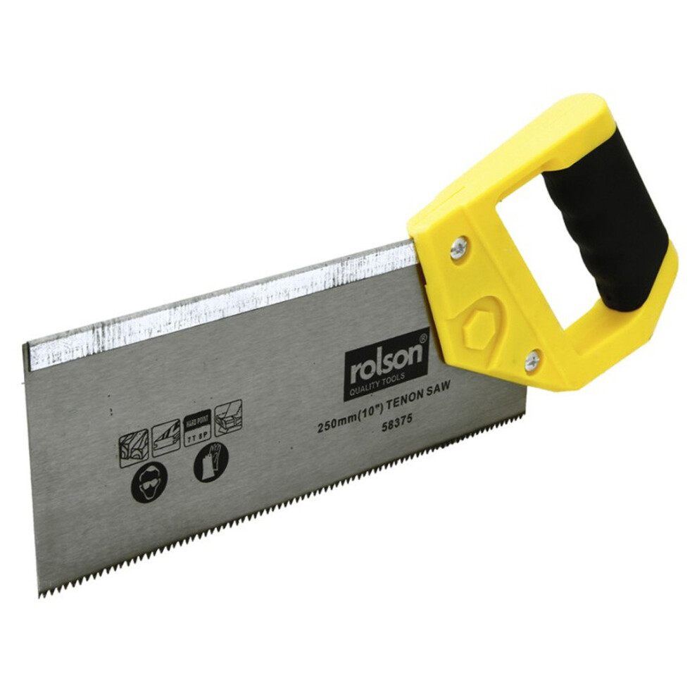 Tenon Saw Hard Point with Plastic Handle and Gaurd 250mm Hand Tool Rolson 58375