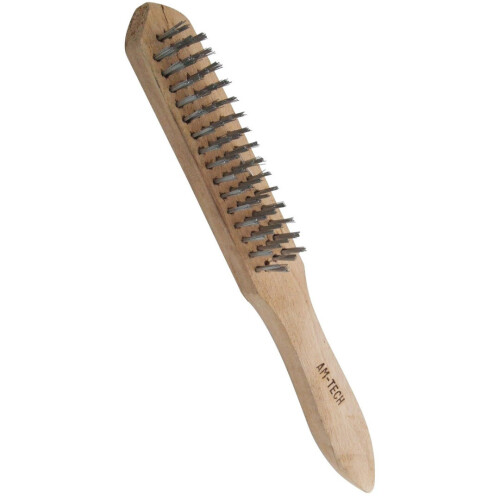 Heavy Duty Wire Brushes 11'' 4 Row Bristles Large Paint Rust Cleaner Amtech S3400 2