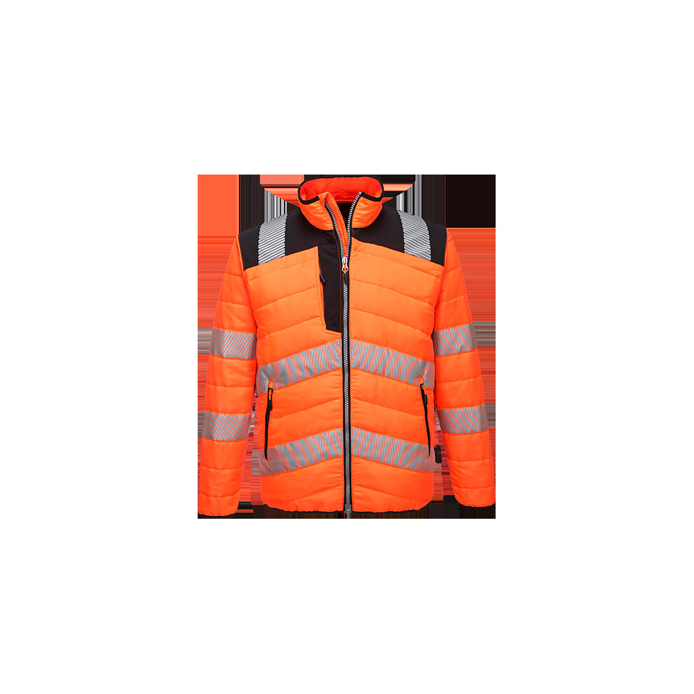 Portwest ( & Black, 4XL) Pw3 Hi-Vis Baffle Jacket Orange