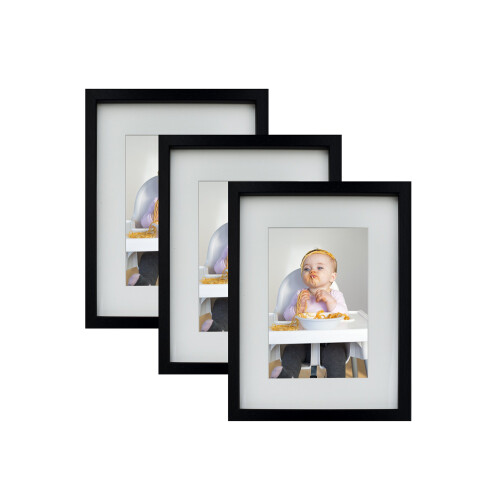 15 x 21 cm Picture Photo Frames, 3 pack, BLACK
