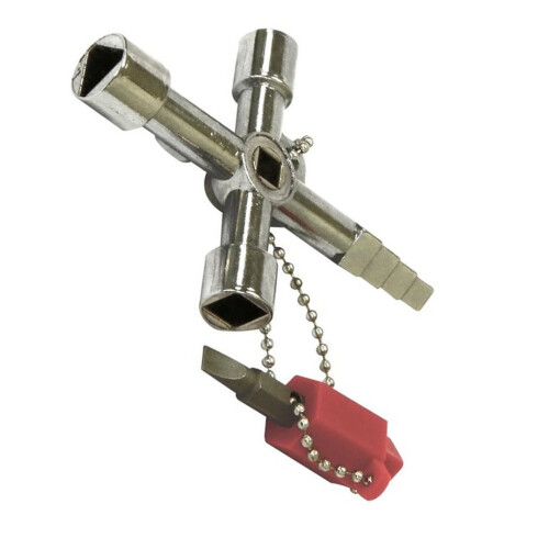 Rolson 4 Way Utility Key Screwdriver Bit 4 Size Stepped Plumbers Key Rolson 35976 1