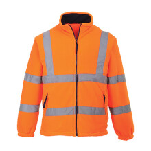 (Orange, 3 XL) Hi-Vis Mesh Lined Fleece