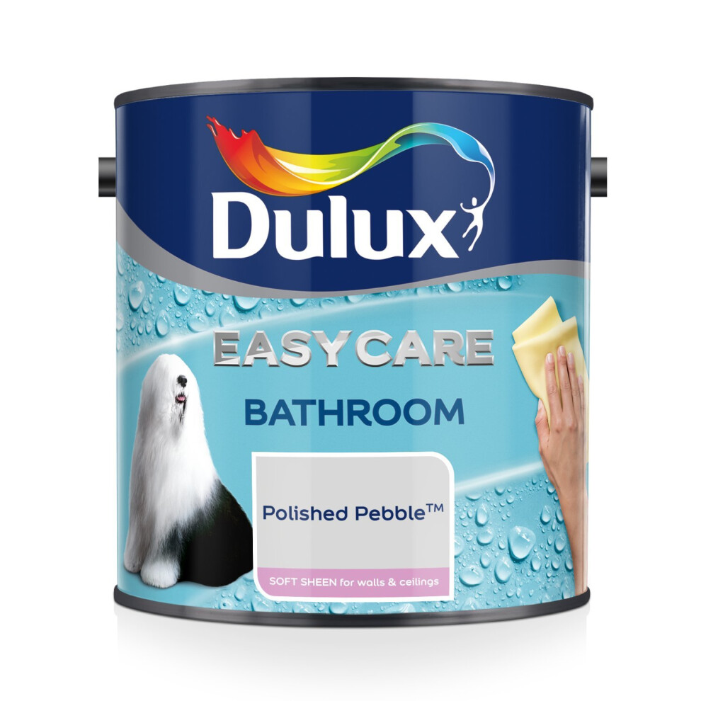 Dulux Easycare Bathroom Soft Sheen Paint - Polished Pebble 2.5L