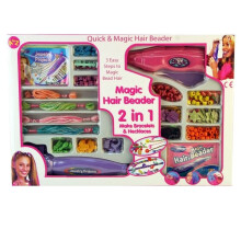 Magic Hair Beader 2 In 1 Girls Jewellery Maker Bead Bracelets And Necklaces