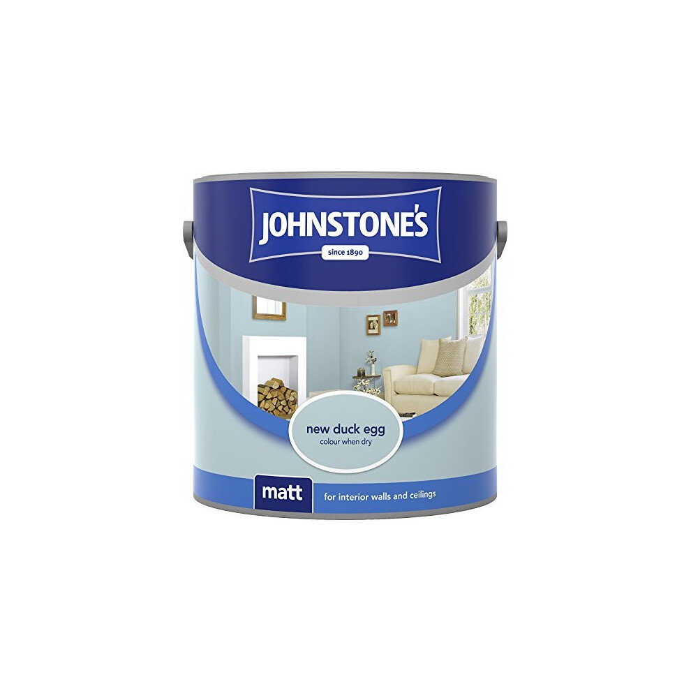 (Duck Egg, 2.5L) Johnstone's Matt Emulsion | Matt Wall Paint