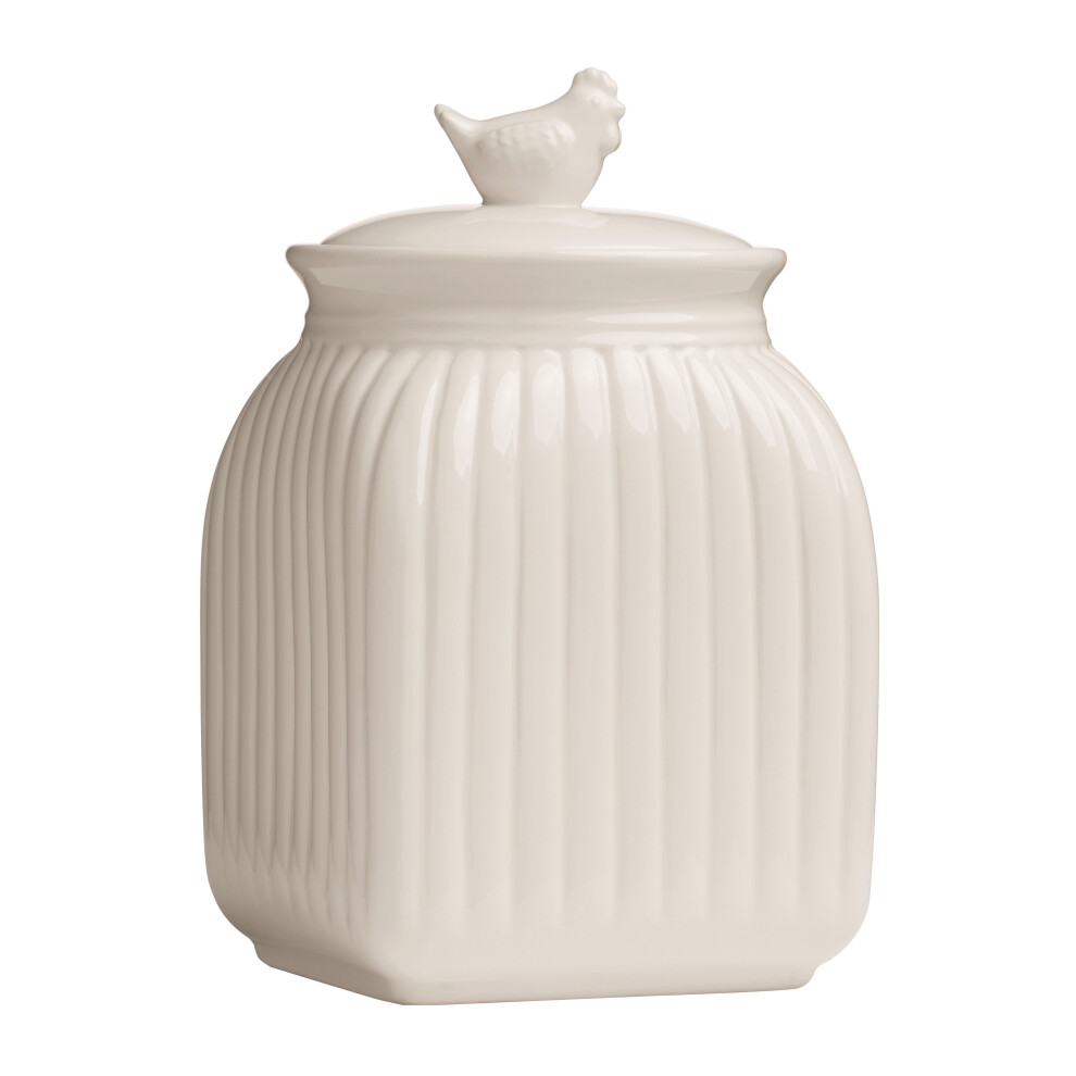Premier Housewares Durable Large Canister, Practical Design Kitchen Canister For Ingredients, Stainless Steel Canister