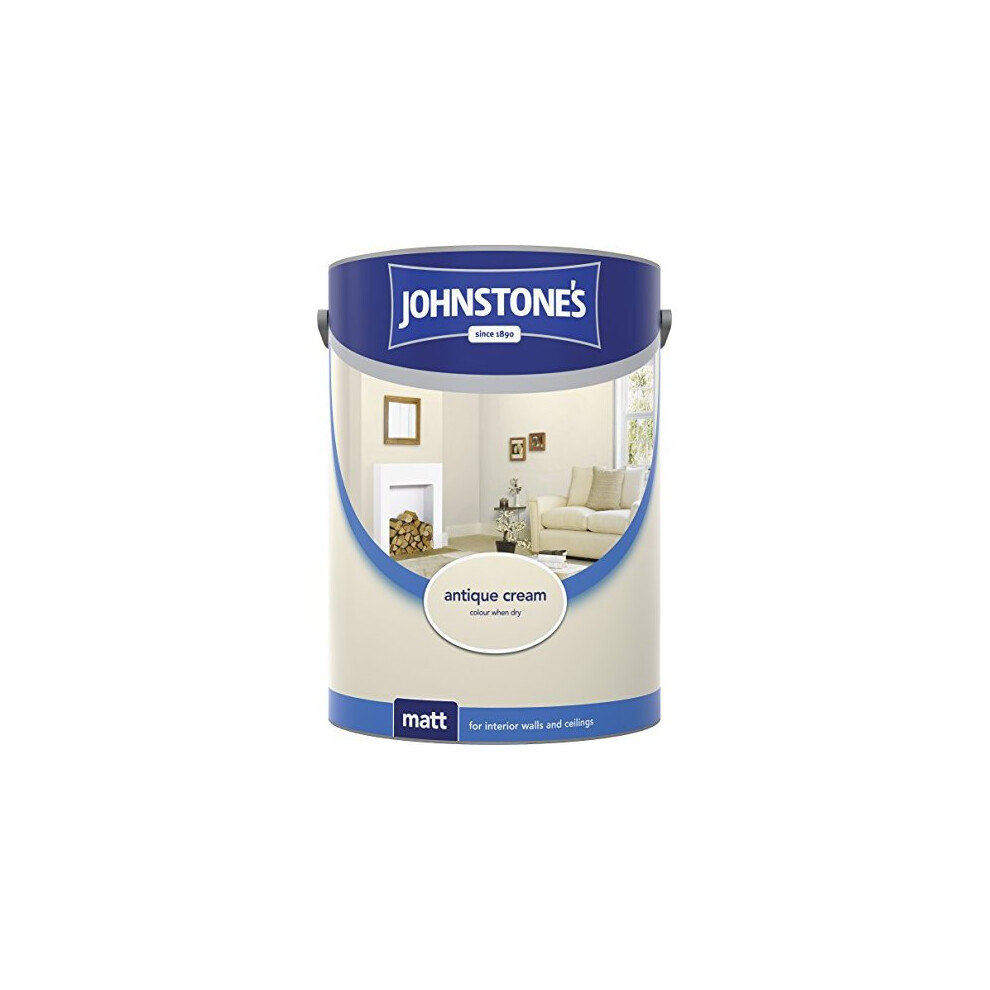 (Antique Cream, 5L) Johnstone's Matt Emulsion | Matt Wall Paint