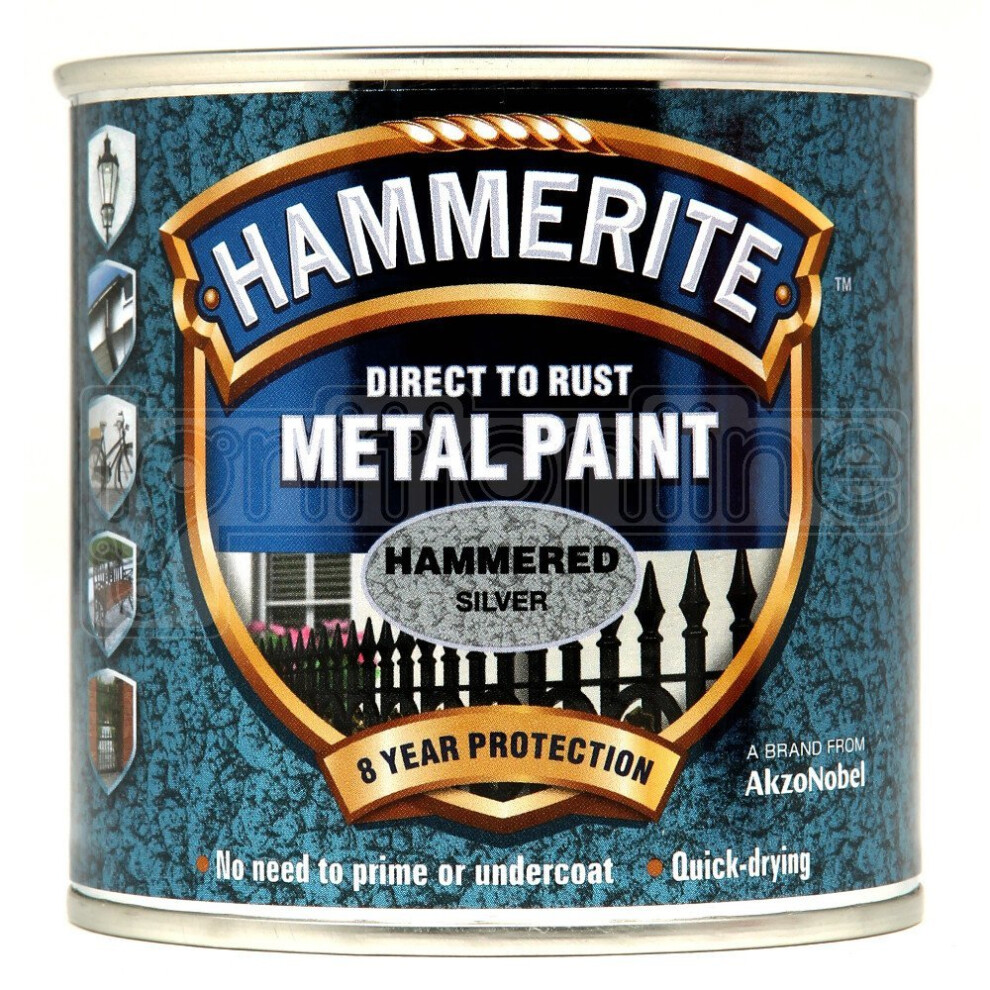 Hammerite ICI 5092957 750ml HM Hammered Metal Paint - Silver