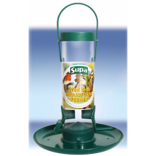Supa Plastic 2 Port Mealworm Feeder & Tray Green 20cm (8'') (Pack of 6)