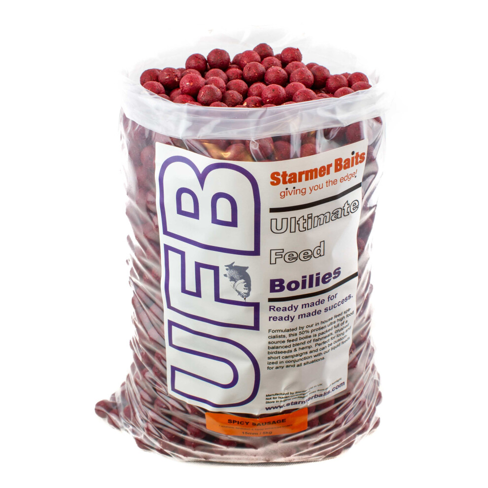 Starmerbaits (Spicy Sausage) Ultimate Feed Boilies For Carp Fishing 15Mm 5Kg