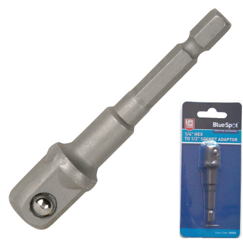 BlueSpot BlueSpot Impact 1/2" Drill Driver Bit Socket Adapter Hex Shank Extension Bar