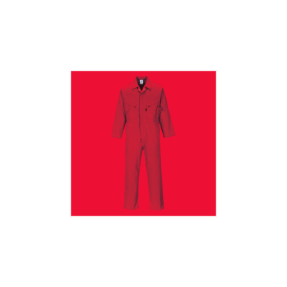 (Red, 2XL) Zip Boilersuit 5036108140961