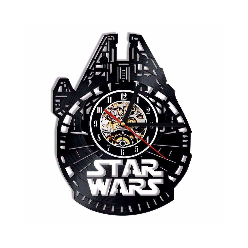 Star Wars Millennium Falcon CD Vinyl Record Led Wall Clock