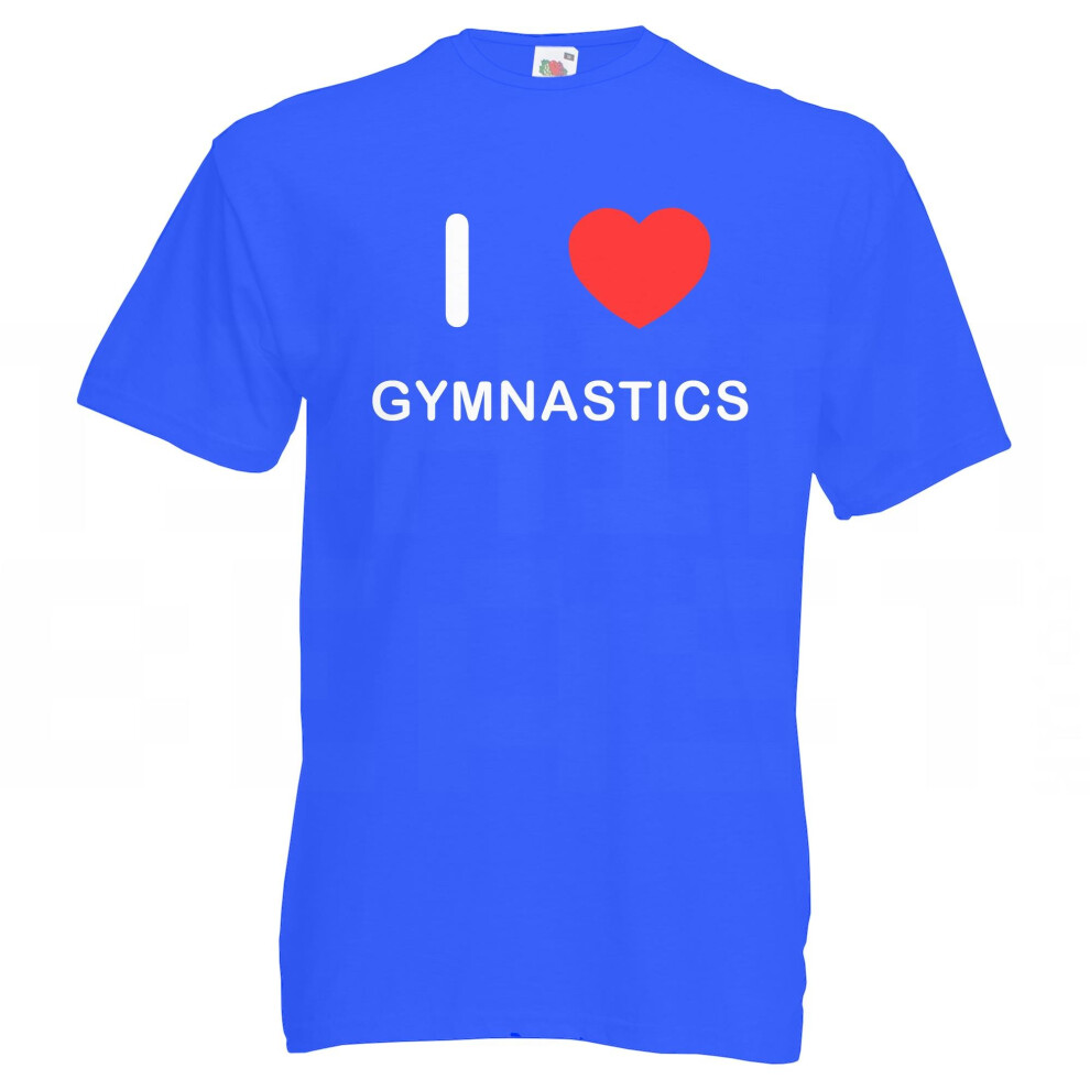 (Blue, XL) I Love Gymnastics - T Shirt-image-OPC-PNNZQ7-NEW