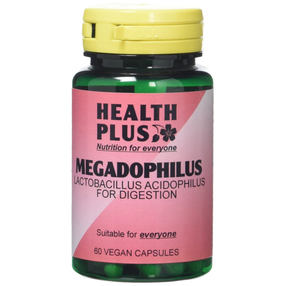 Health-Plus Health Plus Megadophilus Billion + Probiotic Digestive Health Supplement - 60 Capsules Size 1