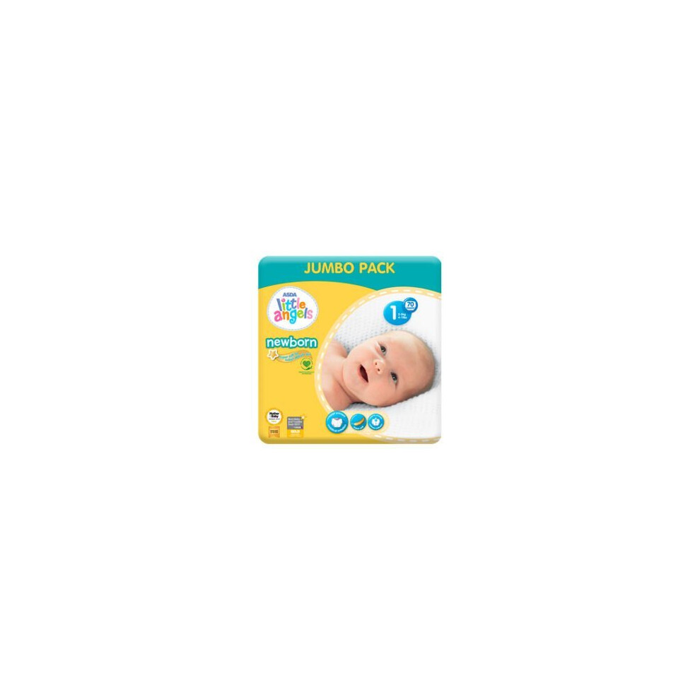 ASDA Little Angels Newborn Nappies Size 1 Big Saver Pack