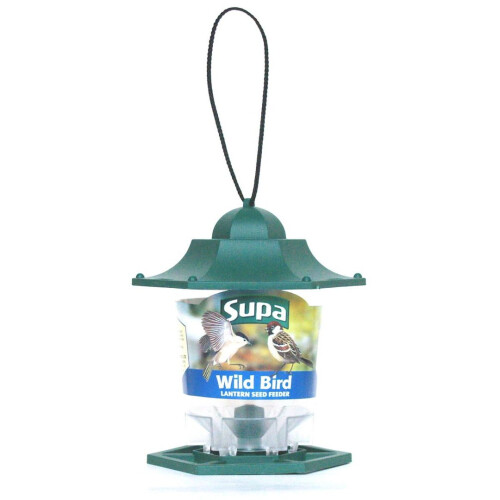 Supa Supa Plastic Lantern Seed Feeder Green