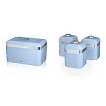(Blue) 4pc Swan Retro Kitchen Storage Set